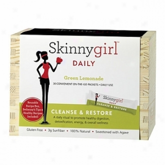 Skinnygirl Daily, Cleanse & Restore, Packets, Green Lemonade