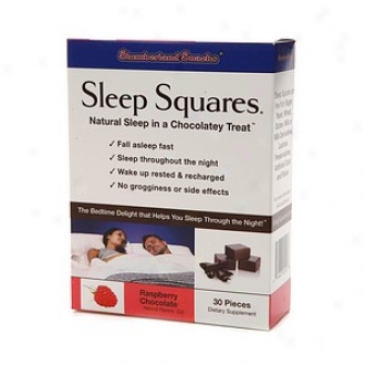 Sleep Squares Natural Sleep In A Chocolaety Treat, Raspberry