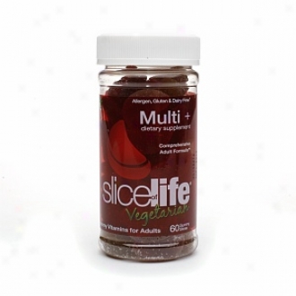 Slice Of Life Multi+, Vegetarian Multivltamin For Adults, Gummies