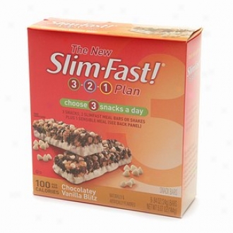 Slim-fast 32-1 Plan 100 Calorie Snack Bars, Chocolatey Vanilla