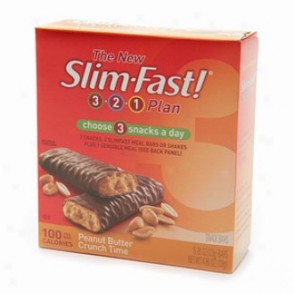 Slim-fast 3-2-1 Plan 100 Calorie Snack Bars, Peanut Butter