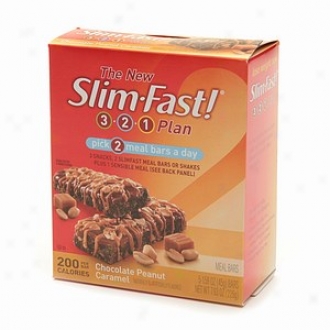 Slim-fast 3-2-1 Plan 200 Calorie Meal Bars, Chocolate Peanut Caramel