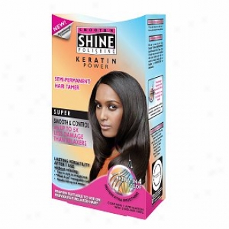 Smooth 'n Shine Polishing Keratin P0wer Semi-permanent Hair Tamer Kit - Super