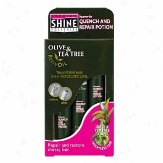 Smooth 'n Shine Polishing Olive &ammp; Tea Tree Revivoil Quench & Repair Potion 3 Pk Vils