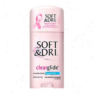 Soft & Dri Clearglide Antiperspirant & Deodorant Solid, Powder Soft