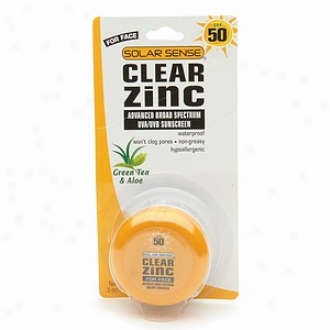 Solar Sense Clear Zinc Advanced Sun Protection For Face, Spf 50, Green Tea & Aloe