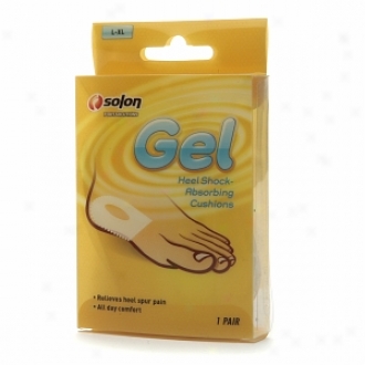 Solon Foot Solutions Gel Heel Shock-absorbing Cusions, Large/extra Capacious