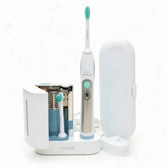 Sonicare Flexczre Plus Rechargeable Sonic Toothbrush With Uv Sanitizer, Model Hx6972/10