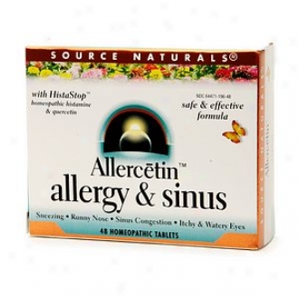 Source Naturals Allercetin Allergy & Sinus, Homeopathic Tablets