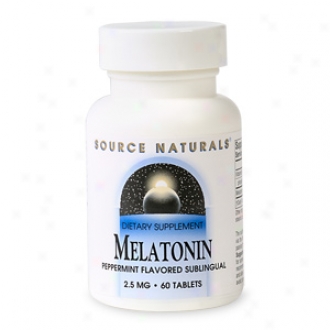 Source Naturals Melatonin,  2.5mg Peppermint Flavored Sublingual, Tablets