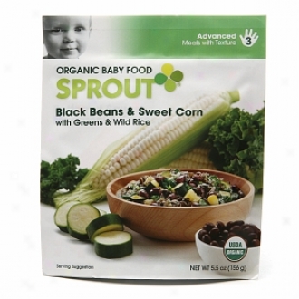 Sporut Organic Baby Food:  3 Advanced: Meals With Texture, Mourning Beans & Sweet Cornn With Greens & Wild Rice