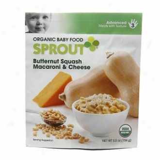 Sprout Organic Baby Food:  3 Advancee: Meals With Texture, Butternut Squash Macaroni & Cheese