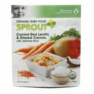 Sprout Organic Baby Food:  3 Advanced: Meals With Texture, Curried Red Lentils & Glazed Carrots With Jasmine