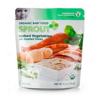 Sprout Organic Baby Food:  3 Advanced: Meals With Texture, Herbed Vegetables With Roasted Turkey