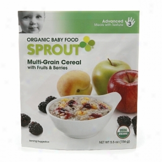 Sprout Organic Baby Fod:  3 Advanced: Meals With Texture, Multi-grain Cereal With Fruits & Berries