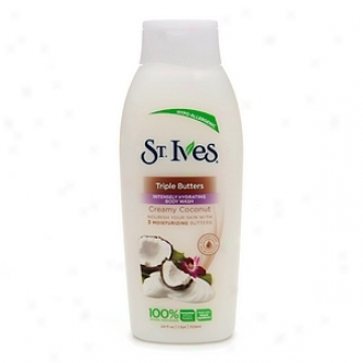 St. Ives Triple Butters Intensely Hydrating Body Wash, Creamy Coconut