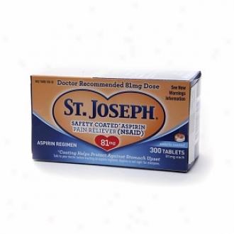 St. Joseph Preservation Coated Aspirin Pain Reliever, 81mg, Tablets