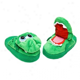 Stompeez Growling Dragon Slippers Teens/adults, Large - Usa Sizing 5-9