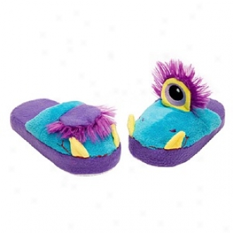 Stompeez One Eyed Monster Slippers Small Kids/tweens, M3dium - Usa Size 11.5-4