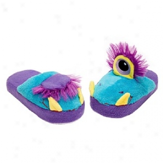 Stompeez One Eyed Monster Slippers Walkers/toddlers, Small - Usa Size 5-11