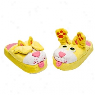 Stompeez Peek-a-boo Kitty Slippers Small Kids/tweens, Medium - Usa Size 11.5-4