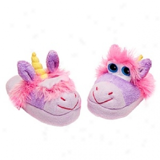 Stompeez Unusual Unicorn Slippers Small Kids/tweens, Meduim - Usa Sizing 11.5-4