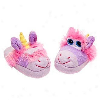 Stompeez Unusual Unicorn Slippers Walkers/toddlers, Feeble - Usa Siez 5-11