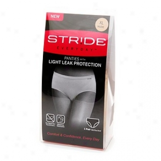 Stride Everyday Mid Rise Brief With Light Leak Protection, Extra Large, Nude