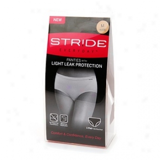 Stride Everyday Mid Rise Brief With Light Leak Protection, Medium, Nude