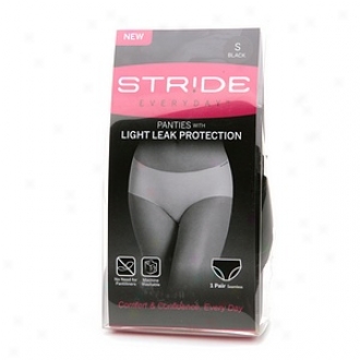 Stride Everyday Seamless Panties With Light Leak Protection, Small, Black