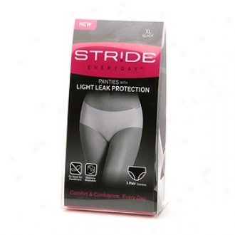 Stride Everyday Seamless Panties With Light Leak Proteection, Extra Large, Dark