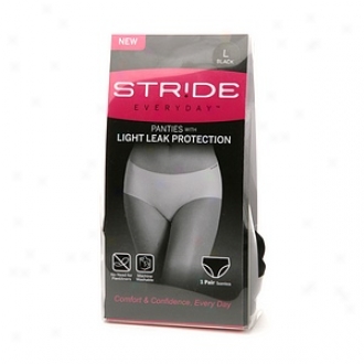 Stride Everyday Seamless Panties With Light Leak Protection, Larte, Black