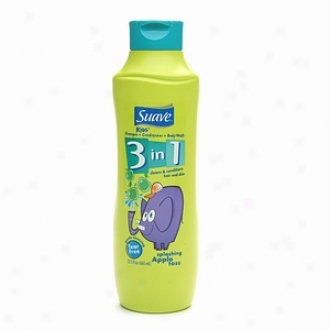 Suave For Kids 3-in-1 Shampoo, Conditioner & Body Wash, Splashing Apple Toss
