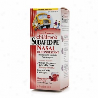 Sudafed Pe Children's, Non-drowsy Nasal Decongestant, Raspberry