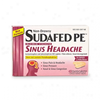 Sudafed Pe Maximum Strength Sinus Headache, Coated Caplets