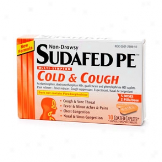 Sudafed Pe Non-drowsy, Multi-symptom, Cold & Cough, Coated Caplets