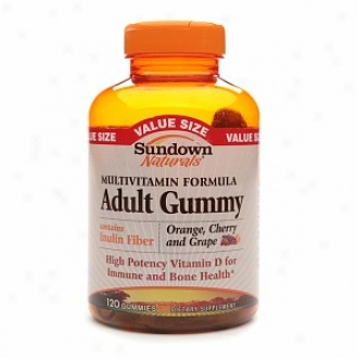 Sundown Naturals Multivitamin Adult Gummy, Orange, Cherry & Grape