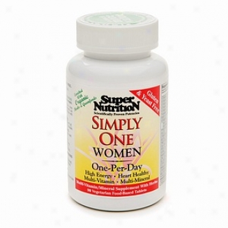 Super Nutrition Simply One Women One-per-day, Multi-vitamin/mineral Supplement With Hsrbstablets