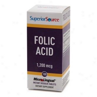 Superior Source Folic Acid 1200mcg - Extra Strength, Disovle Tablets
