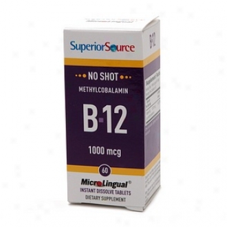 Superior Source No Shot Methylcobalamin B12 1,000mcg, Disolve Tablets