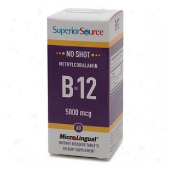 Superior Source No Shot Methylcobalamin B12 5O00mcg, Disolve Tablets