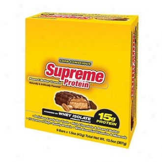 Supreme Protein Carb Conscious Bars, 15g Protein, Peanut Butter Crunch