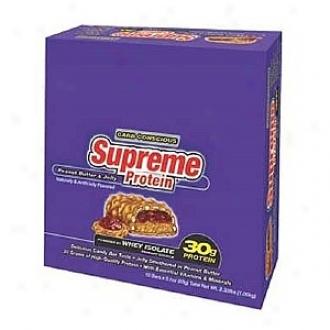 Supreme Protein Carb Conscious Bars, 15g Protein, Peanut Butter & Jelly