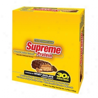 Supreme Protein Carb Conscious Bars, 3g0 Protein, Peanut Butter C5unch