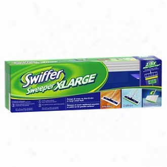 Swiffer Sweeper Professional 2 In 1 Mop And Broom Floor Cleaner Starter Kit, X Large
