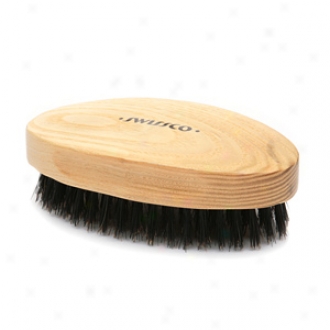 Swissco Oakwood Men's Military Boar Bristle Club Brush