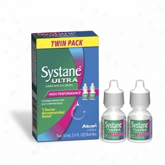 ySstane Ultra High Performance Lubricant Eye Drops, Twin Pack