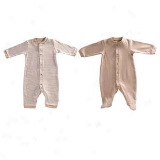 Tadpoles Footed Romper + Footless Romper, Cocoa, 0-3 Mos