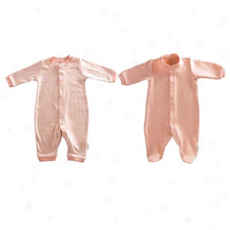 Tadpoles Footed Romper + Footless Romper, Salmon, 0-3 Mos