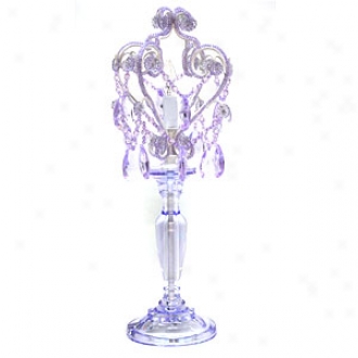 Tadpoles Lamp, Mini Chandelier Table Lamp, Lavender Sapphire